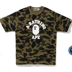 BAPE A Bathing Ape 1st camo college tee Men's size XXL